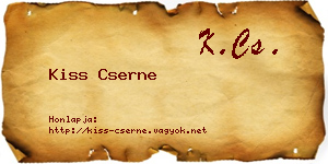 Kiss Cserne névjegykártya